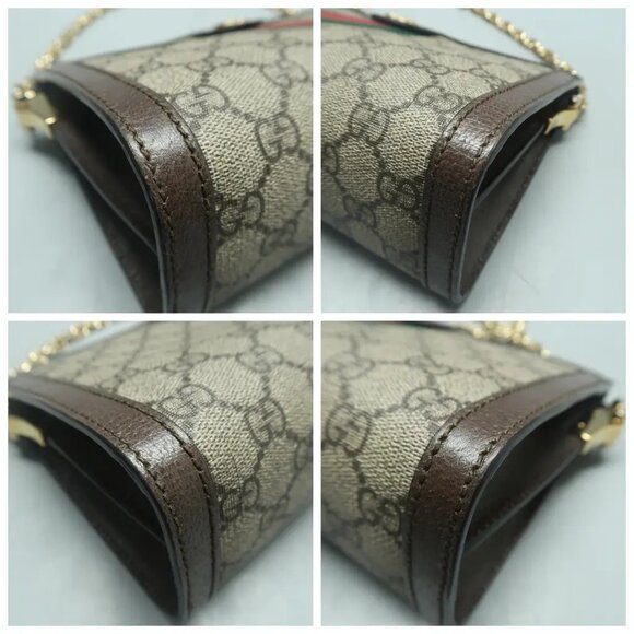 GUCCI Ophidia Brown Canvas Shoulder Bag 1126-020625 - Picture 6 of 12